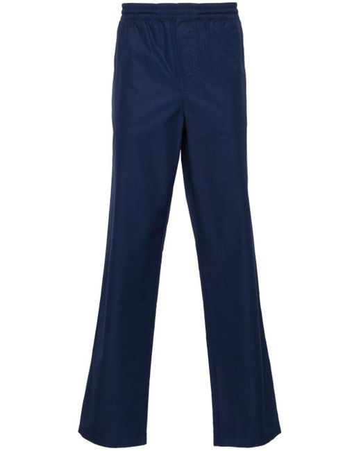 Aspesi Blue Poplin Cotton Straight-leg Trousers for men