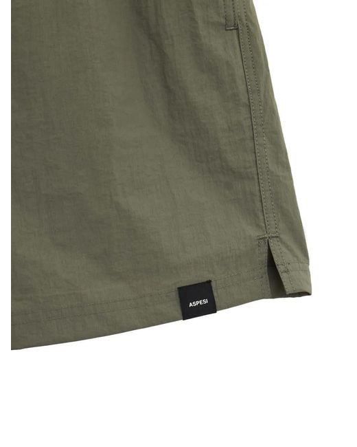 Aspesi Green Drawstring Swim Shorts for men