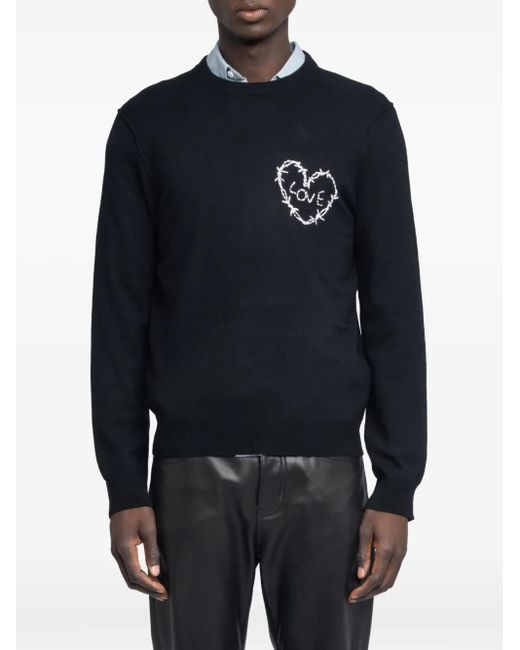 メンズ Zadig & Voltaire ハートエンブロイダリーセーター Blue