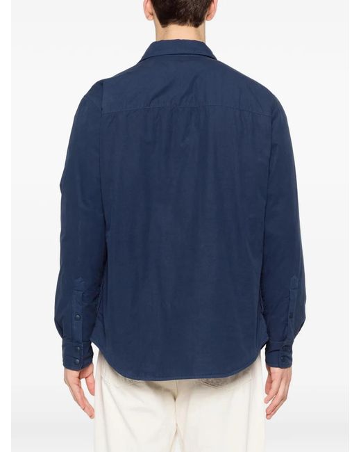 Aspesi Blue Surchemise Mod. 13 À Poche Poitrine for men