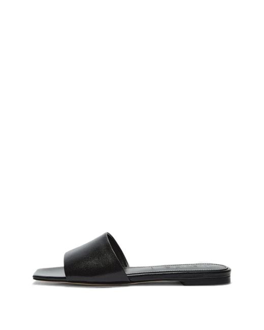 Aeyde White Anna Square-Toe Slides