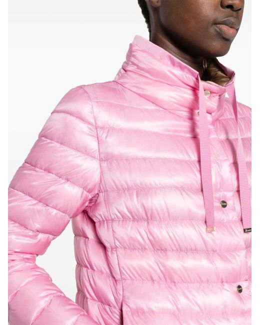 Herno Pink Gefütterte Jacke mit Glanzoptik