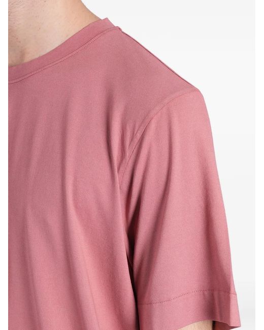 Alpha Studio Pink Crew-Neck Short-Sleeve T-Shirt for men