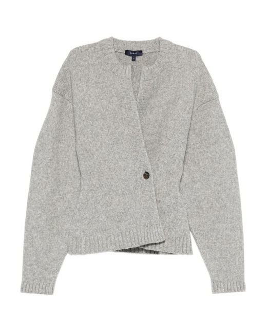 Soeur Gray Asymmetric Cardigan