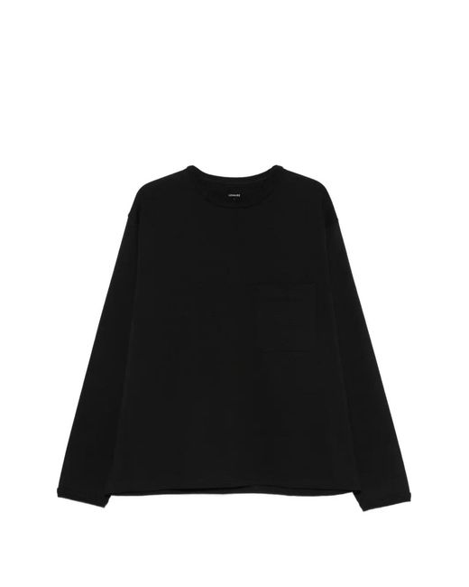 Lemaire Black Sweat À Poche Poitrine for men