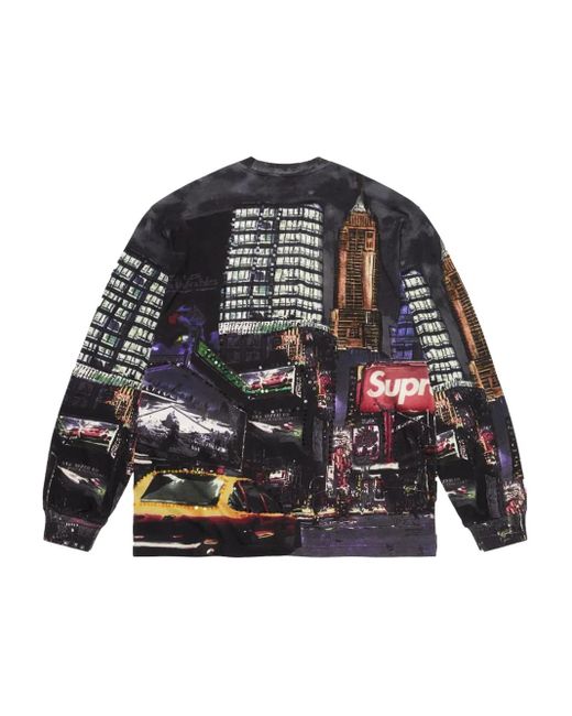 Supreme Blue Skyline Sequin Top for men