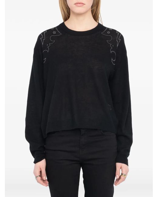 Zadig & Voltaire Black Swapy Cashmere Sweater