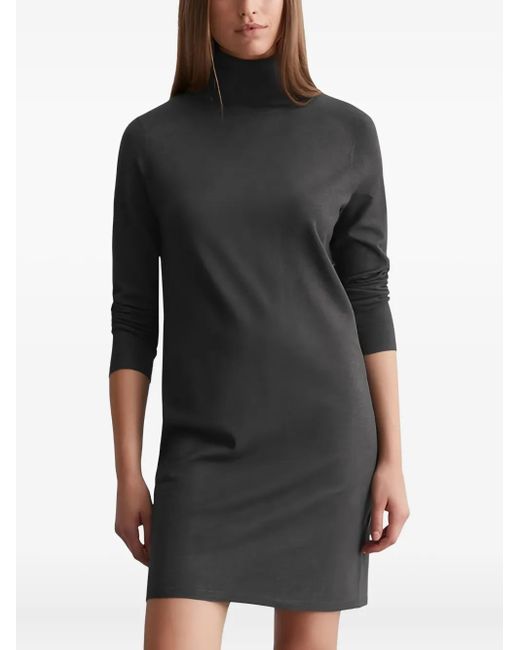 Marc O' Polo Gray Turtleneck Sweater Mini Dress