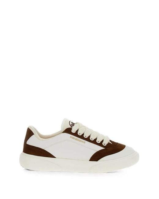 Casablanca White Del Mar Leather Sneakers for men
