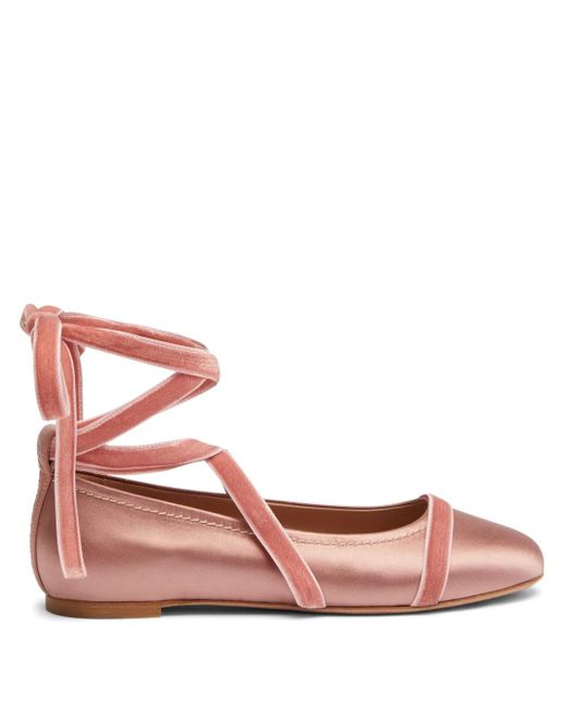 Malone Souliers Pink Spencer Ballerina Shoes