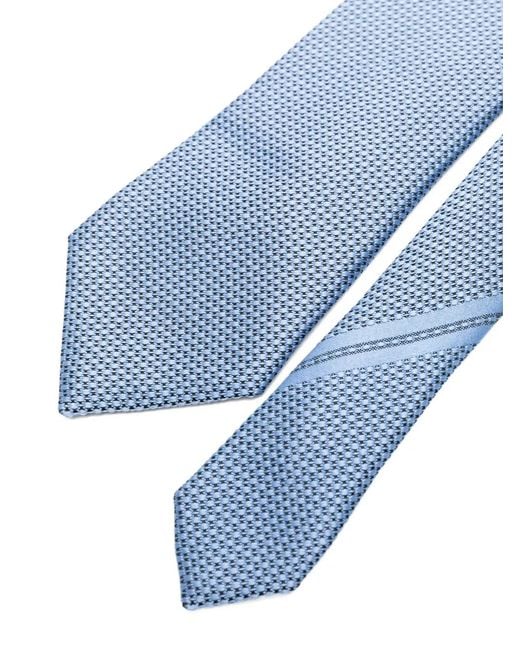 Zegna Blue Patterned Tie for men