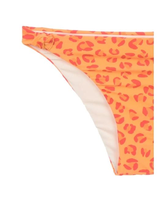 Amir Slama Orange Printed Bandeau Bikini Set
