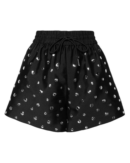 Sandro Black Large Round Stud Shorts