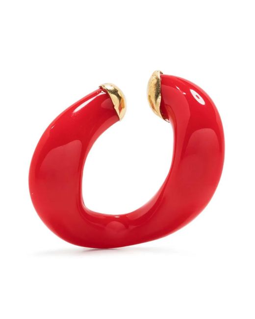 Beatriz Palacios Red Sculpted-Design Ear Cuff