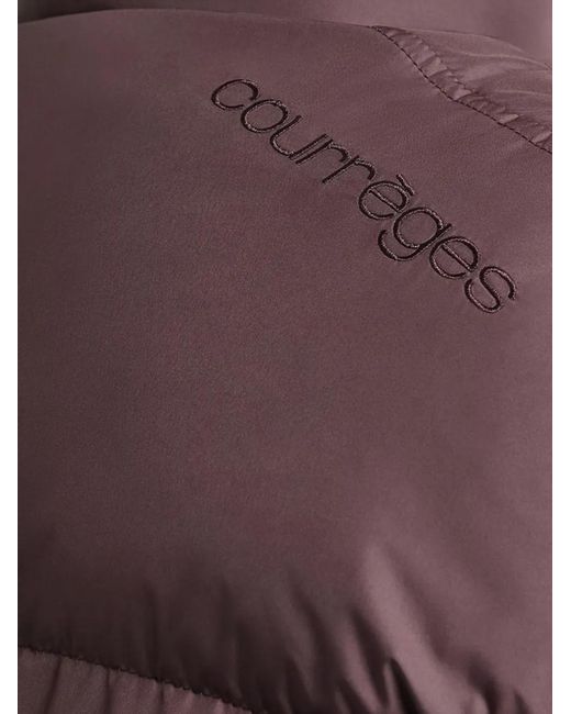 Courreges Brown Cropped Puffer Jacket