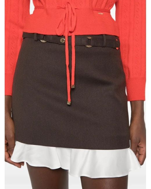 Sandro 2-In-1 Wollen Mini-Rok in het Brown