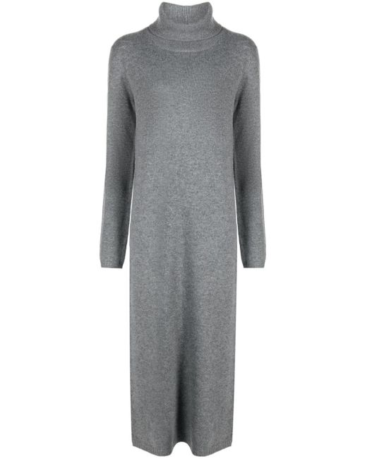 Closed Fine-knit Roll-neck Dress in Grey | Lyst Canada