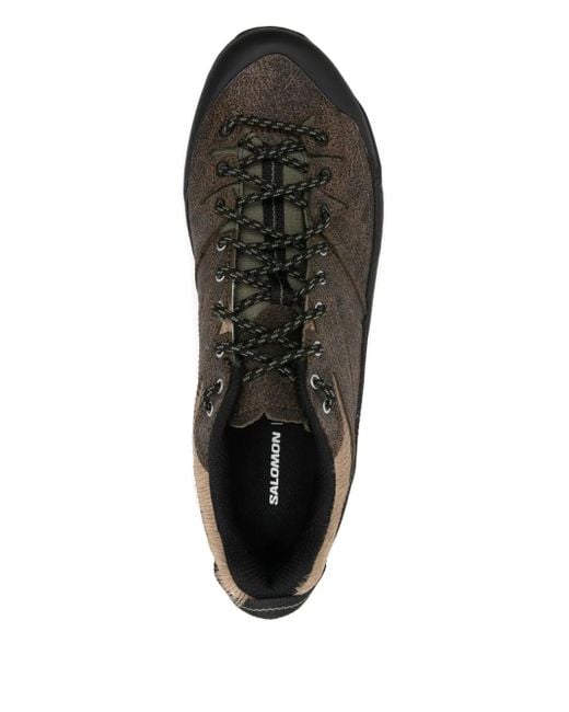 Salomon レザースニーカー Brown