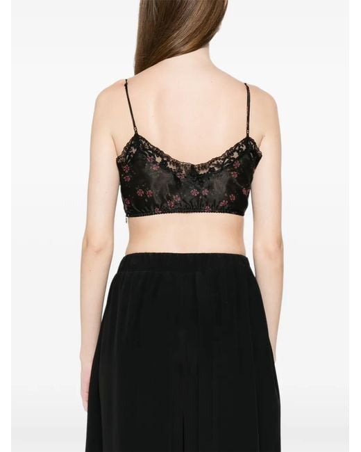 Simone Rocha Cropped Top in het Black