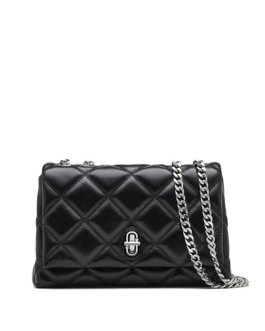 Marc Jacobs Black The Slim Dual Leather Shoulder Bag
