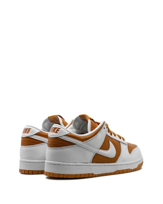 Nike Brown White Dunk Low Sneakers - Unisex - Rubber/fabric/leather