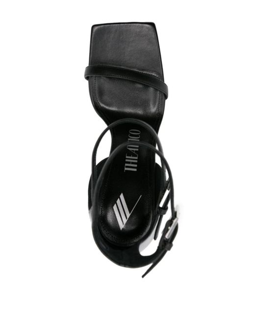 The Attico White Leather Sandals