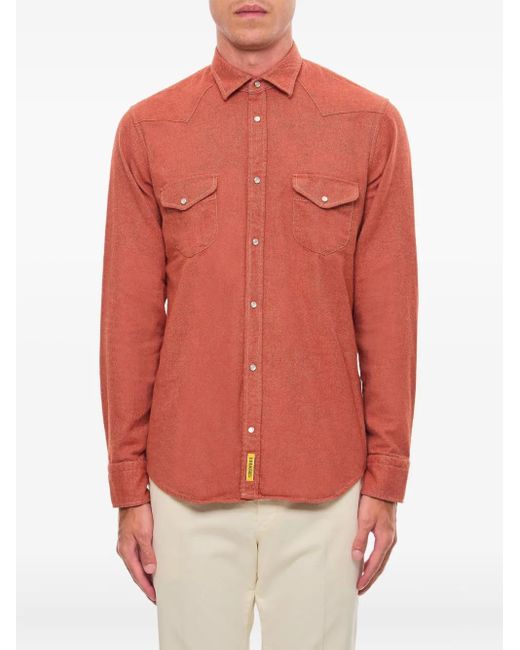 B.D. Baggies Red Button-Chest Pocket Shirt for men