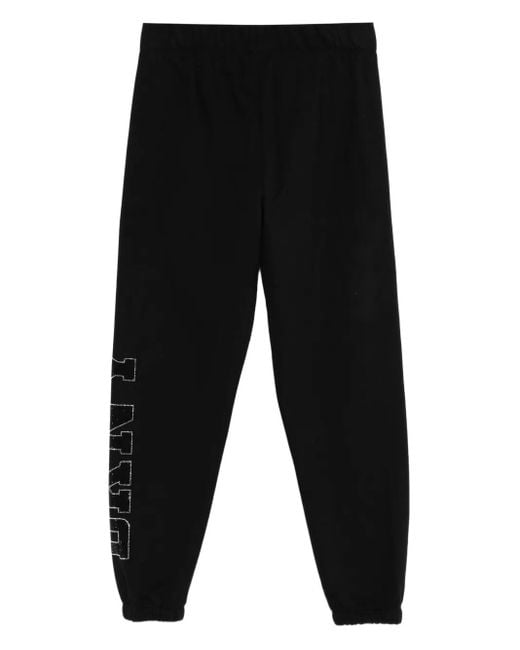 DKNY Black Rhinestone-Embellished Track Pants