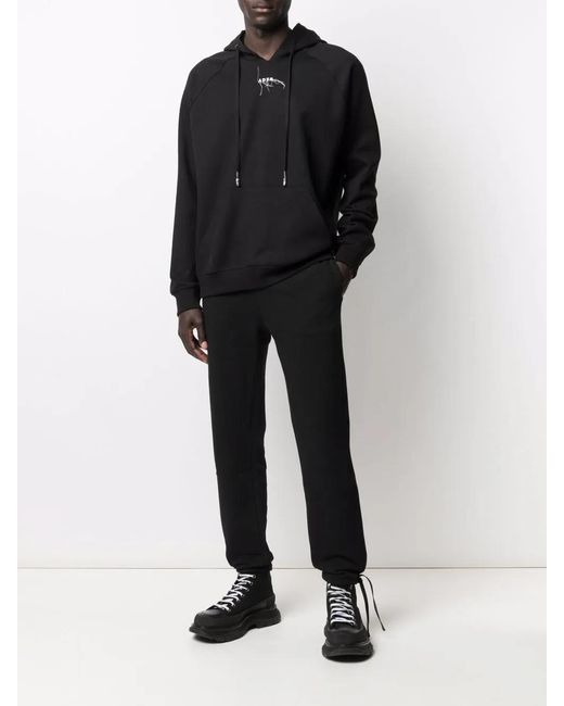Adererror Black Logo Drawstring Hoodie