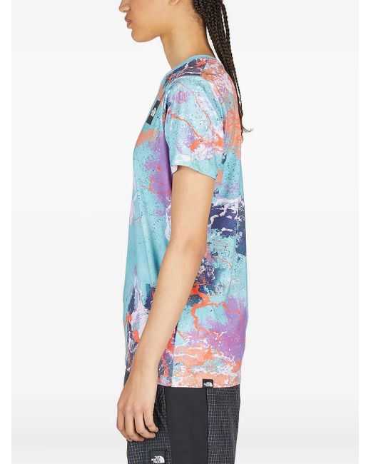 The North Face Blue Abstract-Print T-Shirt