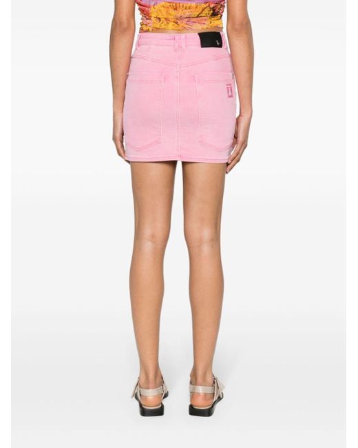 Minifalda vaquera de talle medio Patrizia Pepe de color Pink
