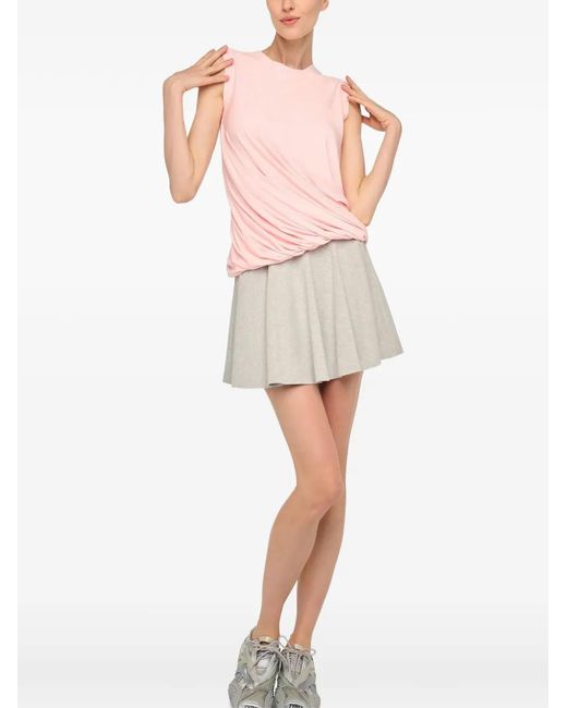 Norma Kamali White Twist Sleeveless Top