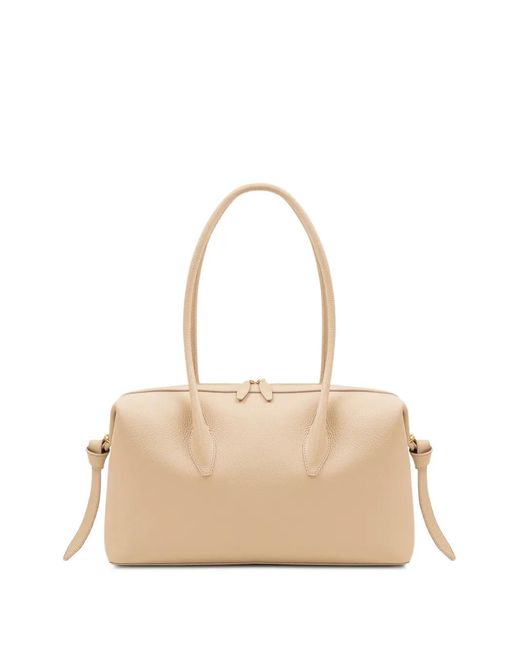 Yuzefi Natural Sac Porté Épaule Brioche En Cuir Grainé
