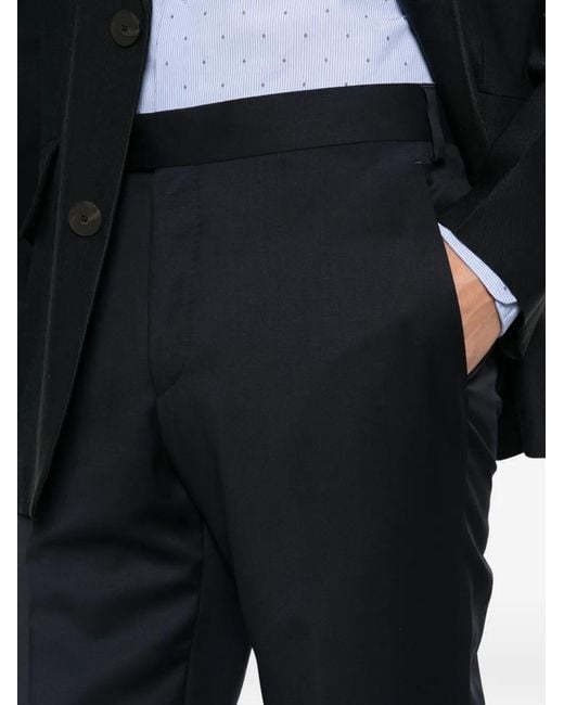 Lardini Blue Papalu Pressed-Crease Trousers for men