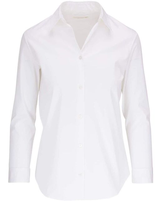 The Row White Long-sleeve Cotton Shirt