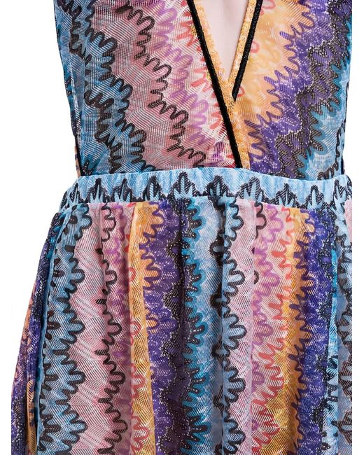 Missoni White Zigzag-Pattern Maxi Dress