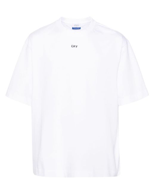 Off-White c/o Virgil Abloh White Logo-print Cotton T-shirt for men