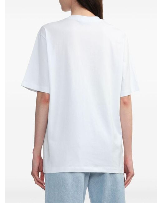 MSGM フローラル Tシャツ White