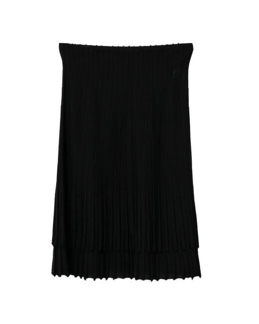 JNBY Black Textured Midi Skirt