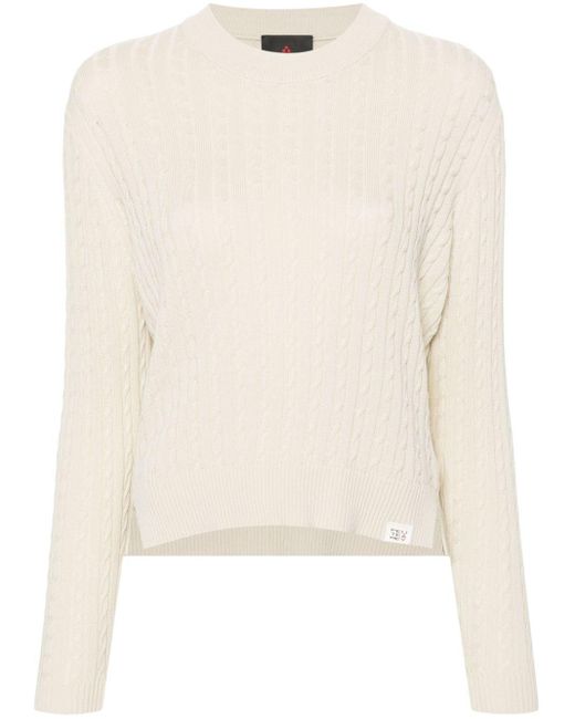 Peuterey Natural Pullover mit Zopfmuster