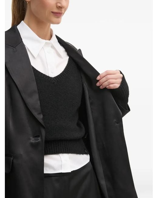 Ouí Black Belt-Tie Blazer