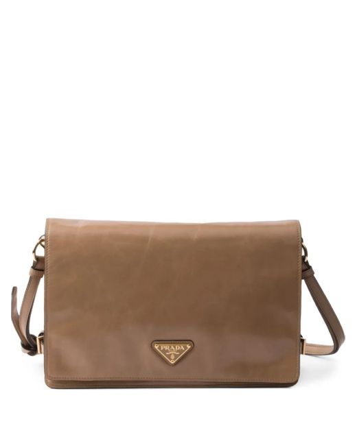 Borsa A Spalla Media di Prada in Brown