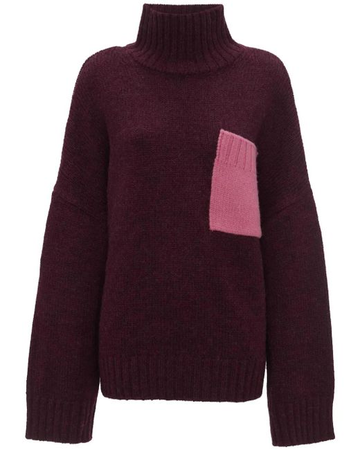J.W. Anderson Purple Gerippter Pullover