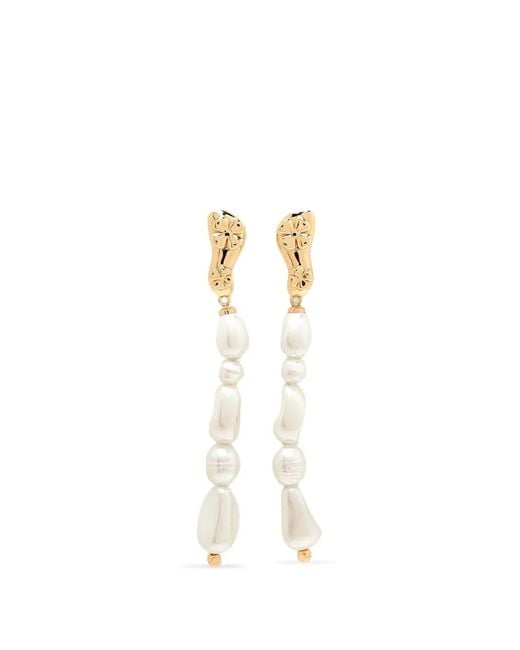Yoj Metallic Eclo Pearl Earrings