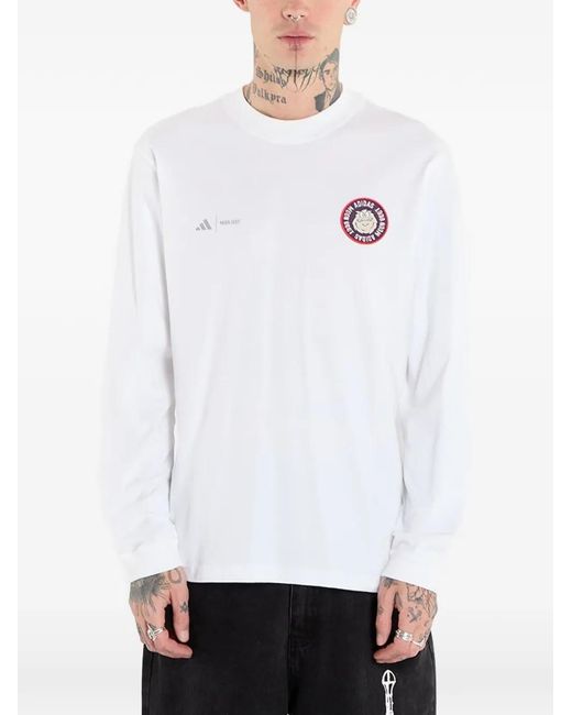 Adidas White X Moon Boot Long Sleeve T-Shirt for men