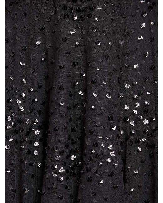 Needle & Thread Black Robe Longue À Ornements De Sequins