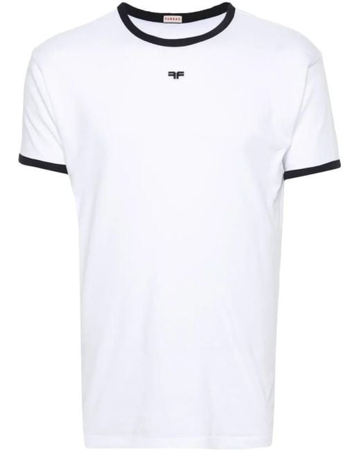 Fursac White Logo-Appliqué T-Shirt for men