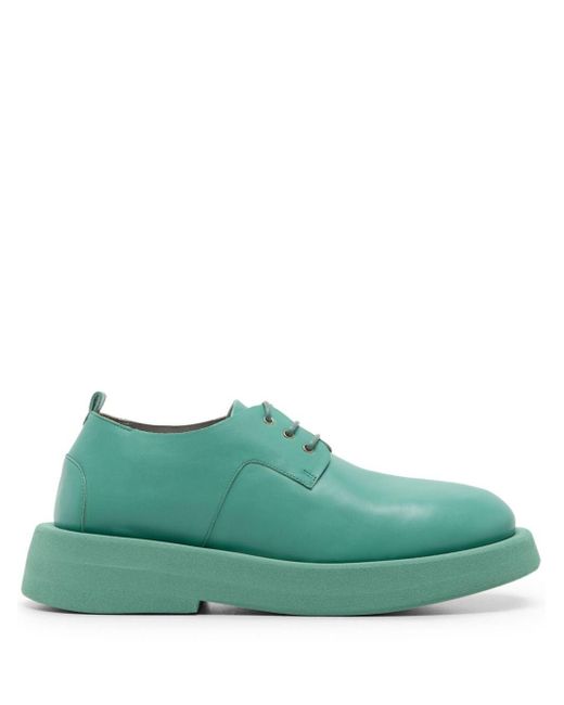 Marsèll Green Gommellone Leather Derby Shoes for men