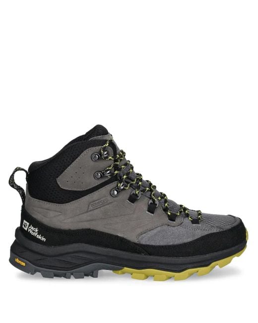 Jack Wolfskin Black Cyrox Lace-Up Fastening Boots for men