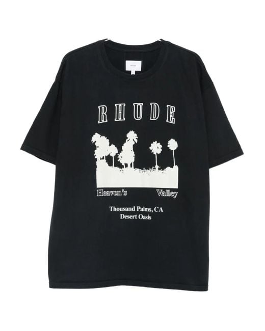 メンズ Rhude グラフィック Tシャツ Black